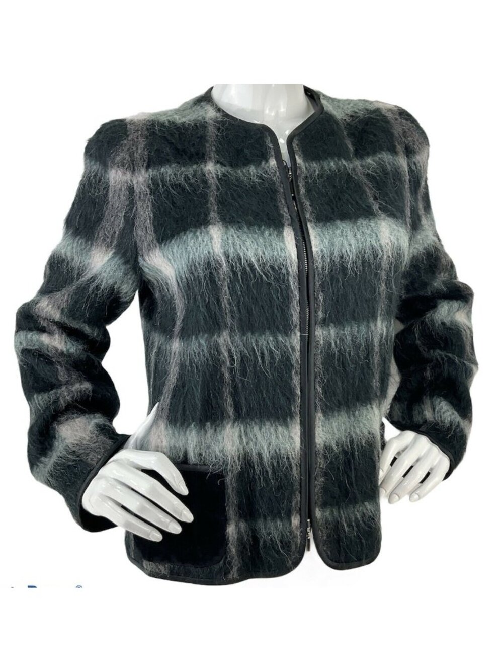 Emporio Armani Blazer Jacket Women Sz 46 Made in Romania Wool & Alpaca $1195 Nwt
